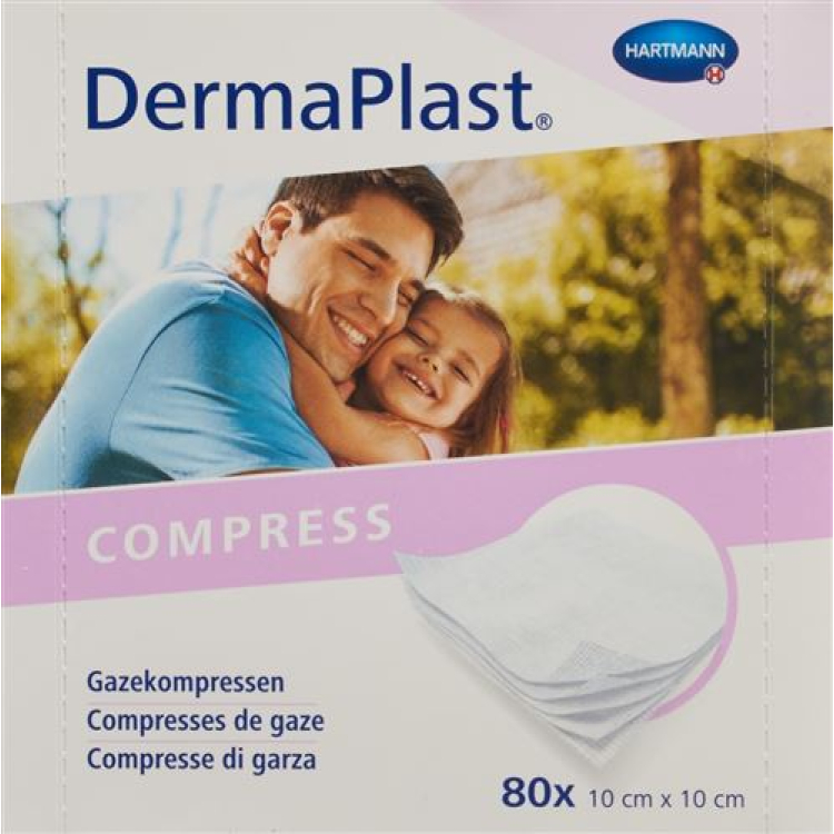 Kompres z gazy Dermaplast sterylny 10x10cm 80szt