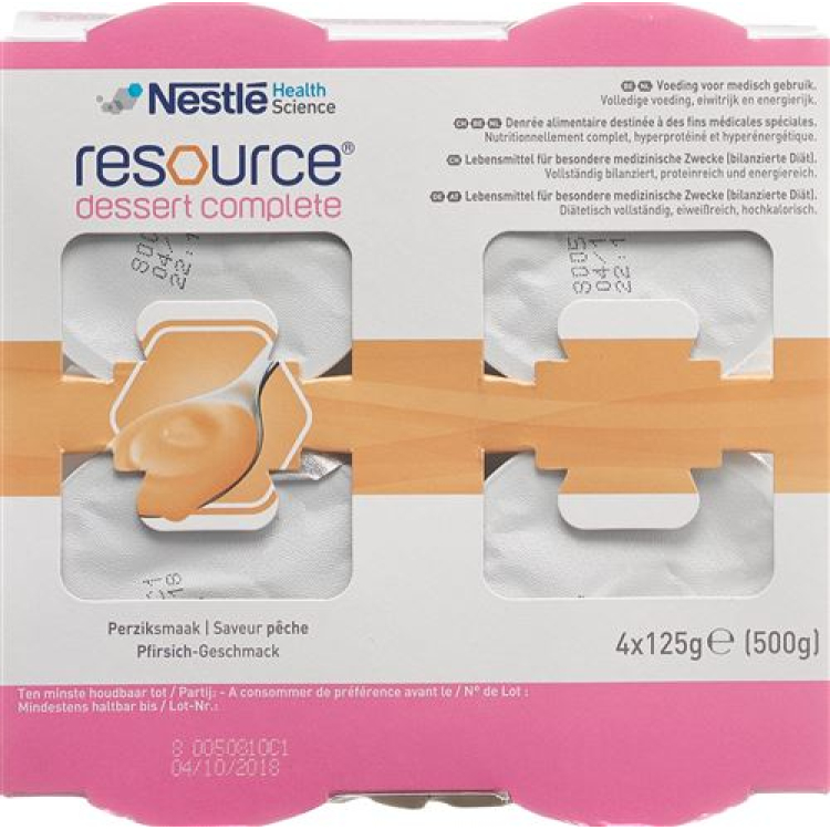 Resource Dessert peach 4 Cup 125 g