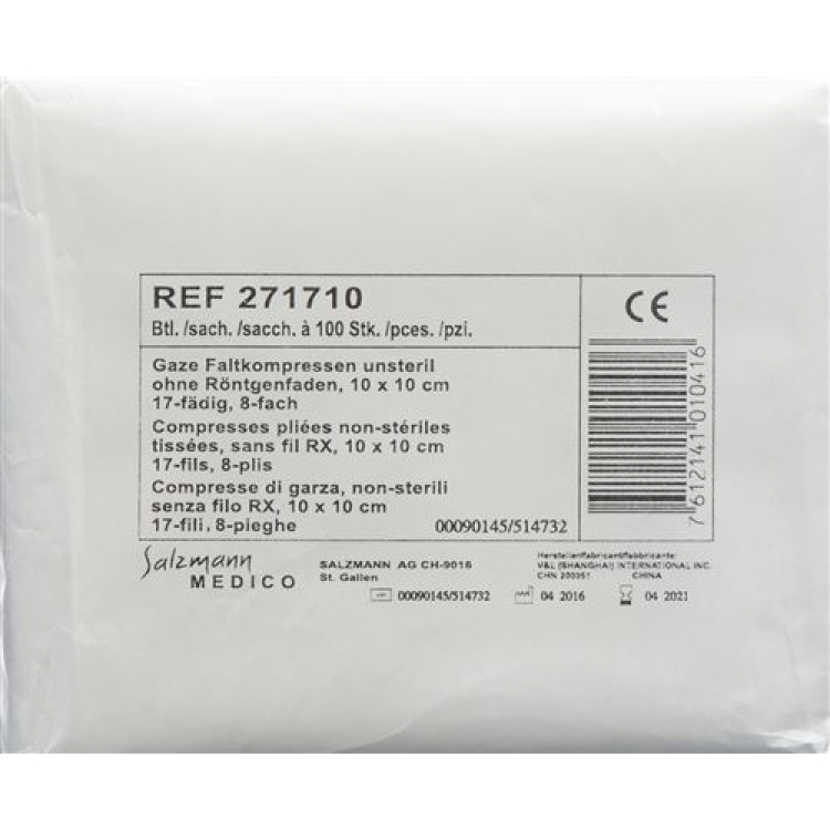 SALZMANN تاشو compr 17 نخ یا RX 10x10cm 8f 100 عدد