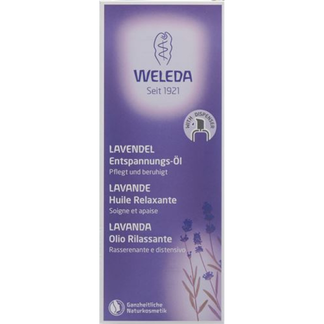 Weleda lavender relaxation oil glass bottle 100 ml