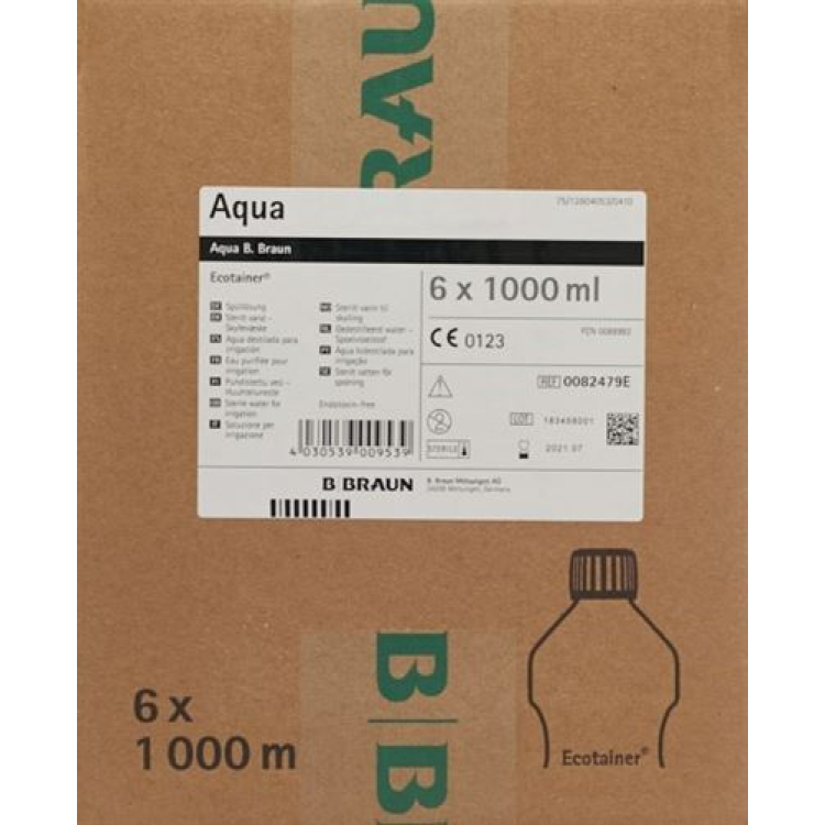 Aqua Brown minst skölj Lös 6 ecotainer 1000 ml