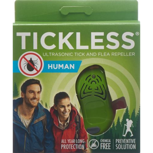 Tickless Protezione da zecche per adulti verde/rosso