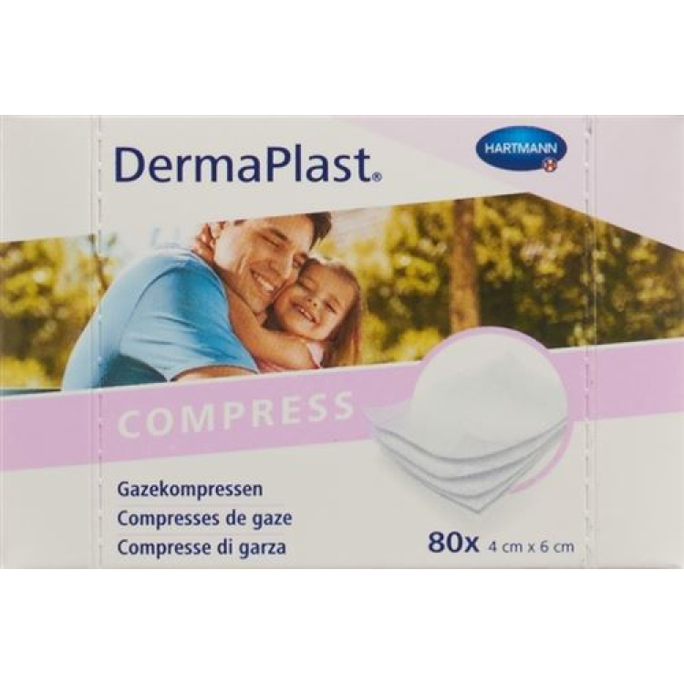 Dermaplast cuna kompres 4x6 sm steril 80 ədəd