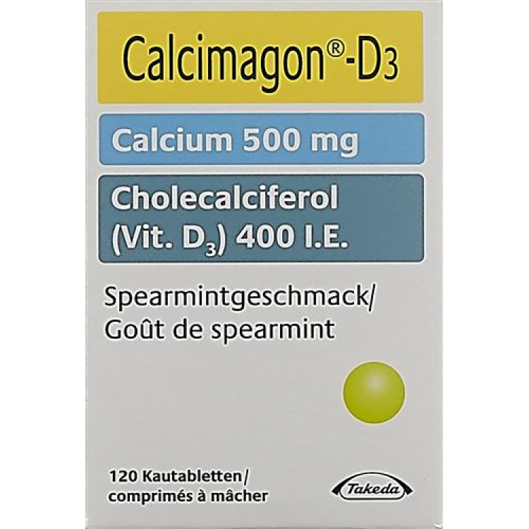 Calcimagon D3 Kautabl Spearmint Ds 120 kom