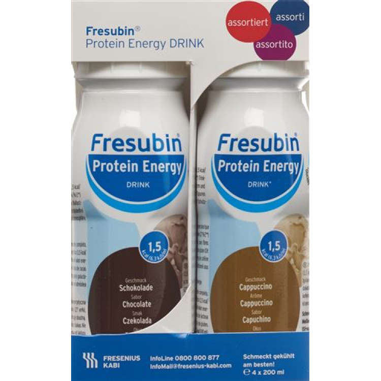 Fresubin புரத ஆற்றல் பானம் வகைப்படுத்தப்பட்ட 4 Fl 200 மில்லி