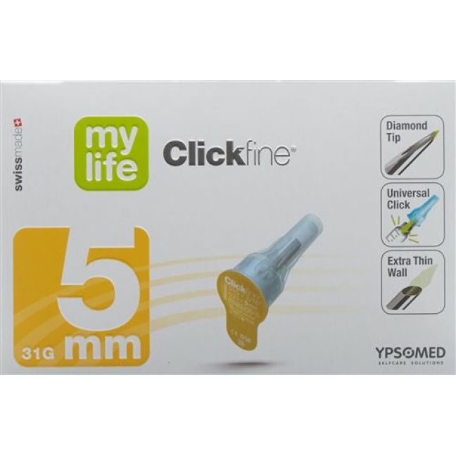 mylife Clickfine pena jarum 5mm 31G 100 pcs