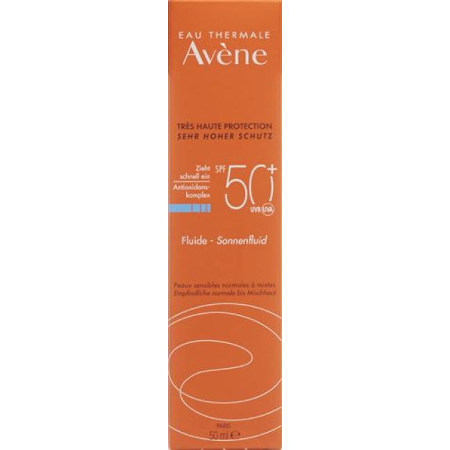 Avene Sun Sun сұйықтығы SPF50 + 50 мл