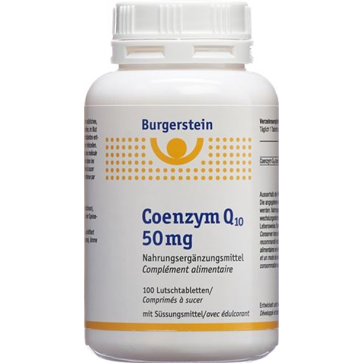 Burgerstein Coenzyme Q10 таблетки за смучене 50 mg can 100 бр