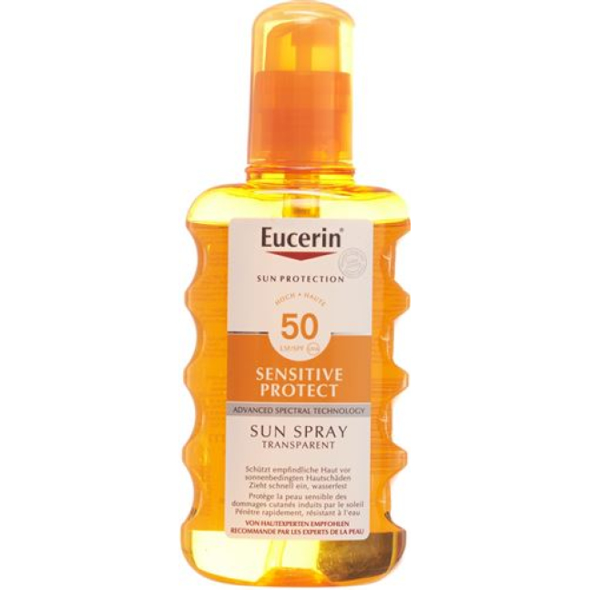 Eucerin SUN Sensitive Protect SPF50 Spray Solaire Transparent Fl 200 ml