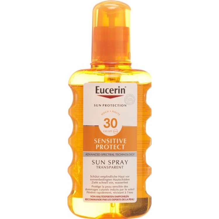 Eucerin SUN Sensitive Protect SPF30 ספריי שמש שקוף Fl 200 מ"ל