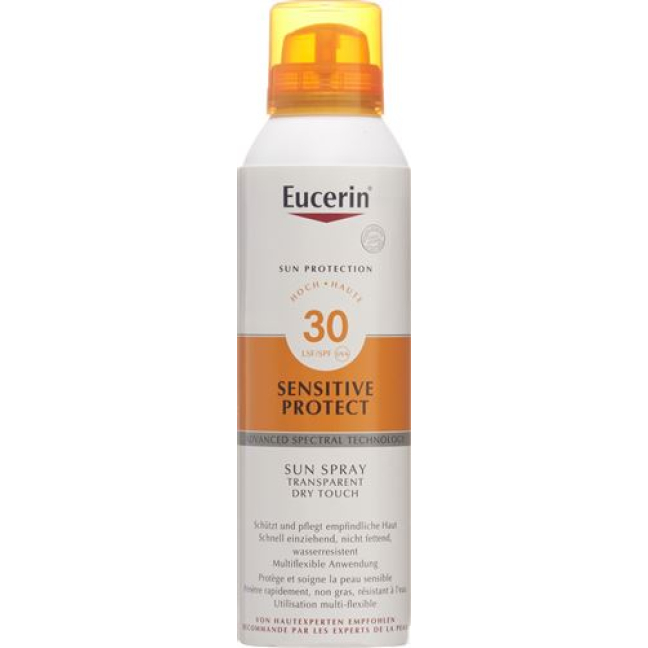 Eucerin SUN Sensitive Protect Sun Spray Transparente Touch Dry SPF30 Frasco 200 ml