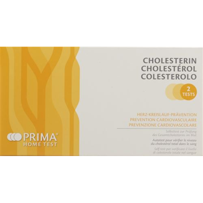 PRIMA HOME TEST Test de cholestérol 2 pièces