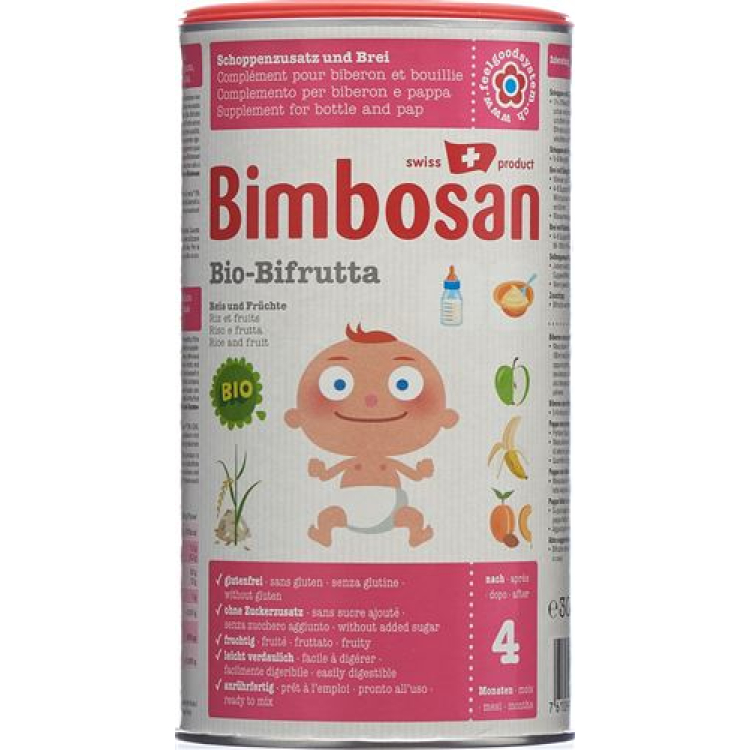 Bimbosan Organic Bifrutta Bột Gạo + Trái Cây Lon 300 g