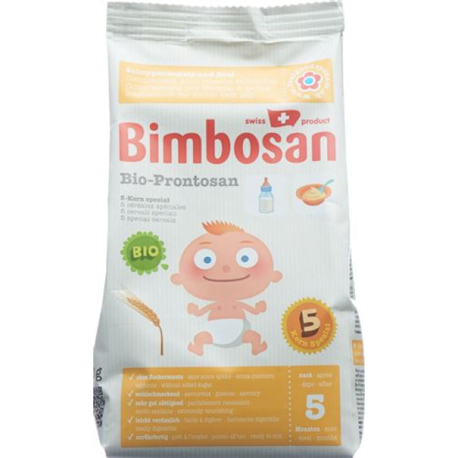 Bimbosan Bio Prontosan milteliai 5 grūdelių papildymas 300 g