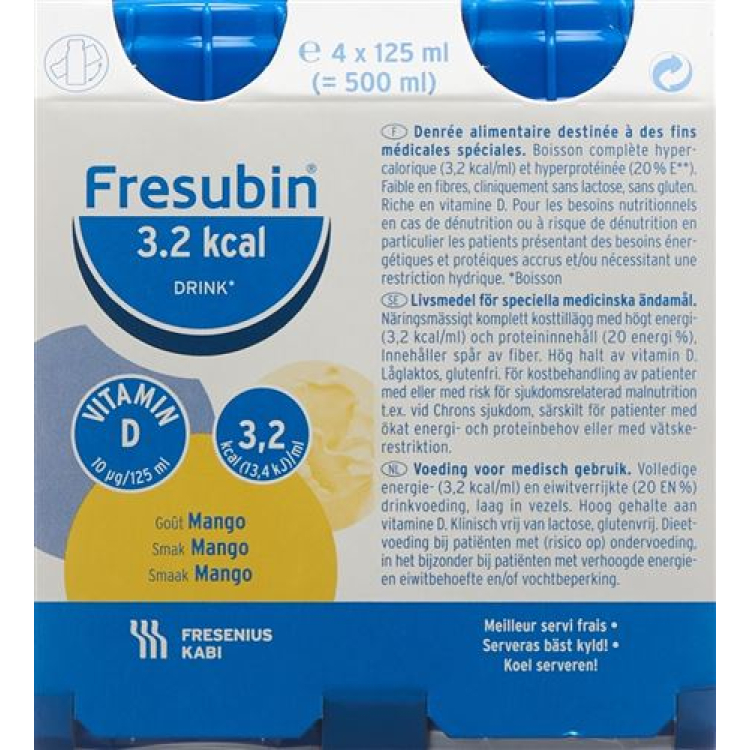 Fresubin 3.2 kcal DRINK Mango 4 x 125 ml