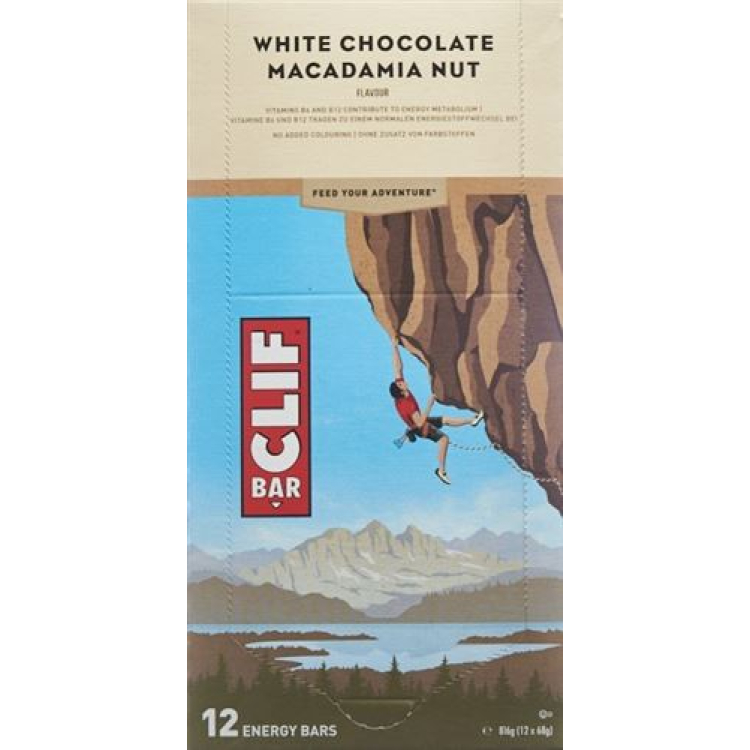 CLIF BAR White Chocolate Macadamia 12 x 68 g