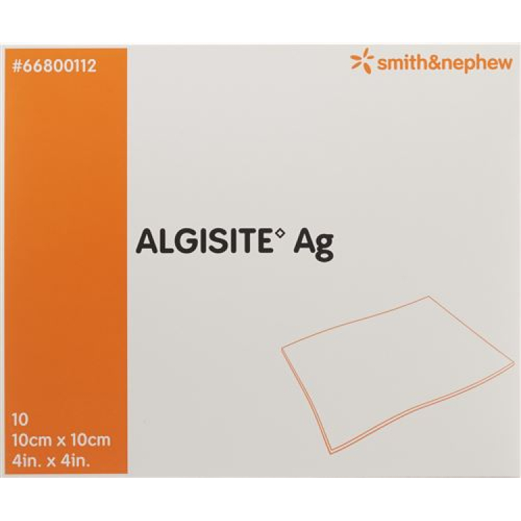 Algisite Ag alginate compresses 10x10cm 10 pcs