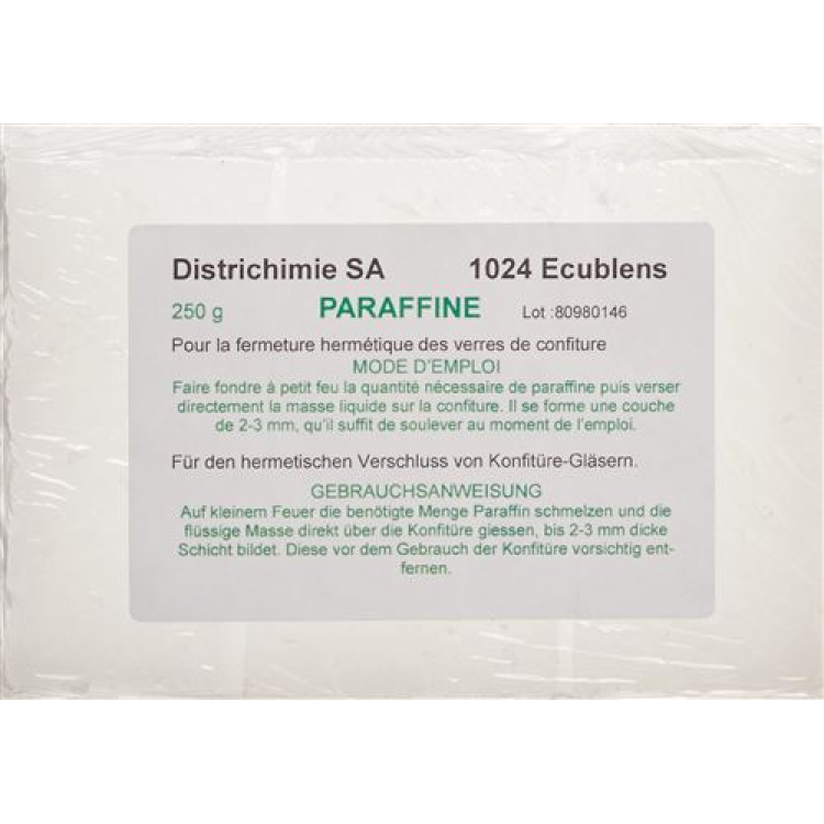 Paraffin Solid Districhemie tartósító paraffin 250 g