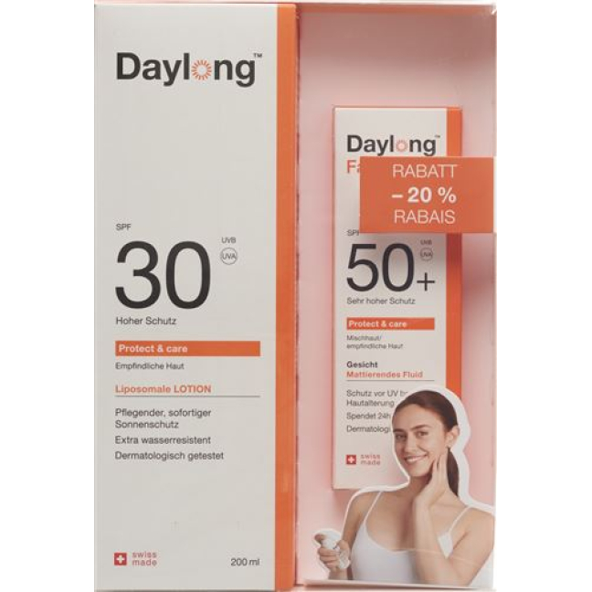 Daylong Protect & care Face Fluid SPF50 + 50ml + & Body SPF30 200ml - 20%