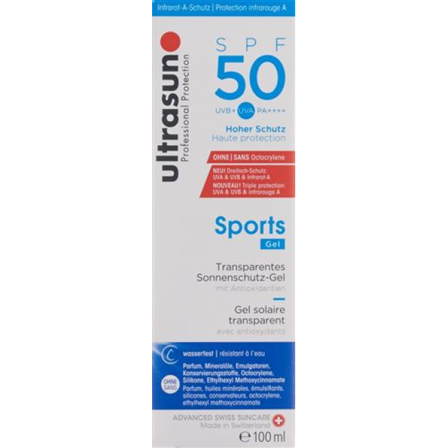 Ultrasun Sports gelis SPF 50 Fl 100 ml