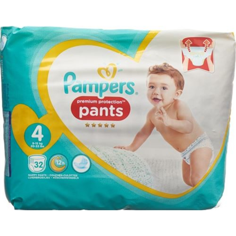 Pampers Premium Protection Pants Gr4 9-15kg Maxi-Pack 32 pcs