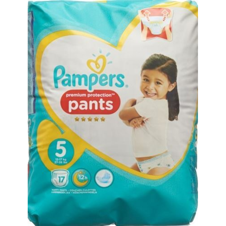 Pampers Premium Protection Pants Gr5 12-17kg Junior Tragepack 17