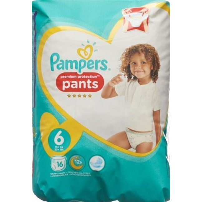 Pampers Premium Protection Pants GR6 15 + kg Extra Large carrying pack 16 pcs