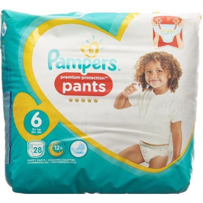 Pampers Couches culottes taille 6 : 15+Kg Baby Dry Pants 