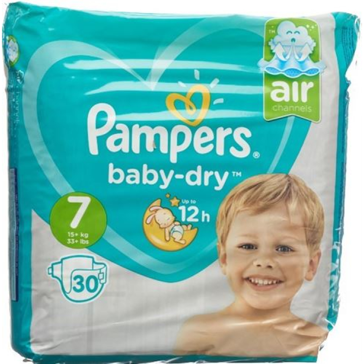 Pampers Baby Dry Gr7 15+kg Extra Large Sparpackung 30 Stk