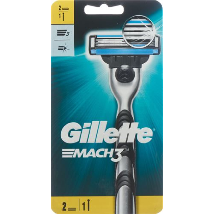 Gillette Mach3 Rasierapparat mit 2 Klingen