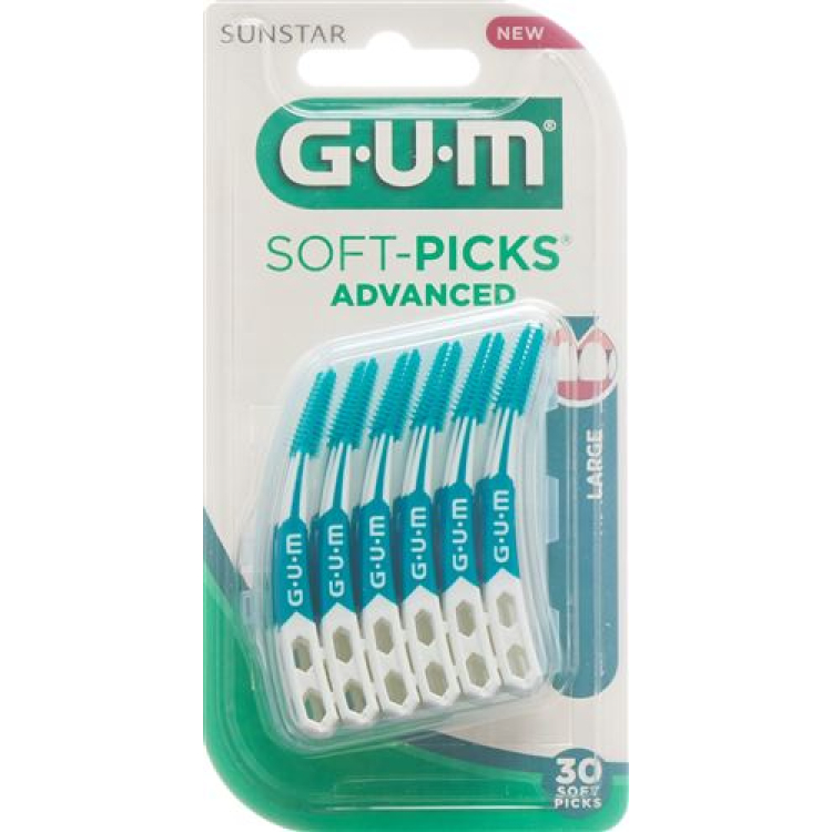 GUM SUNSTAR štetiny Softpicks Advanced Large 30 ks