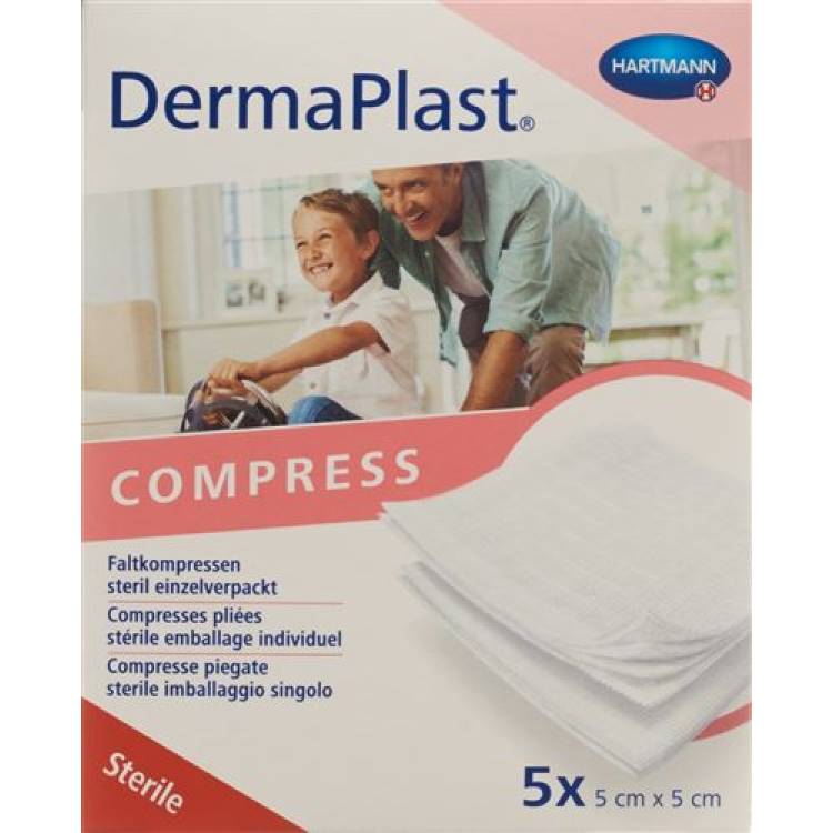 DERMAPLAST Faltkompr Typ17 5x5cm 8fach 5 x 2 шт.