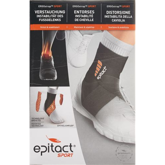 Epitact Sport ERGOstrap ankle bandage M 20-21.7cm