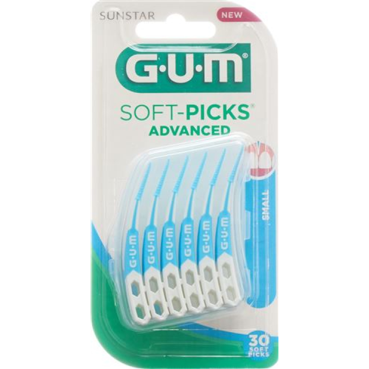 Setole GUM SUNSTAR Softpicks Advanced Small 30 pz