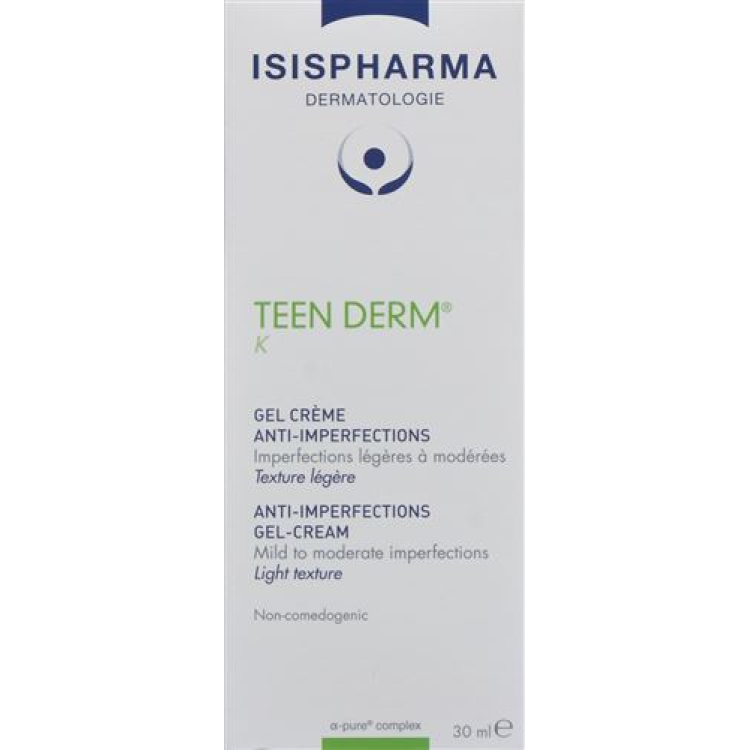 ISIS PHARMACEUTICALS TEEN DERM K Tb 30 ml