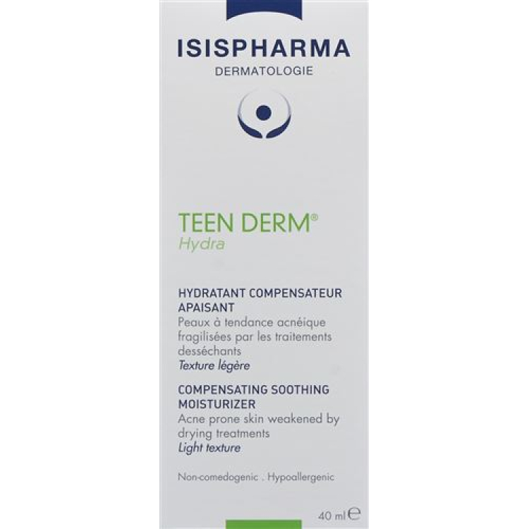 ISIS PHARMACEUTICALS TEEN DERM HYDRA Tb 40 毫升