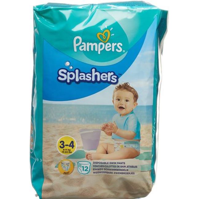 Pampers Splashers Gr3-4 بسته حمل 12 عدد