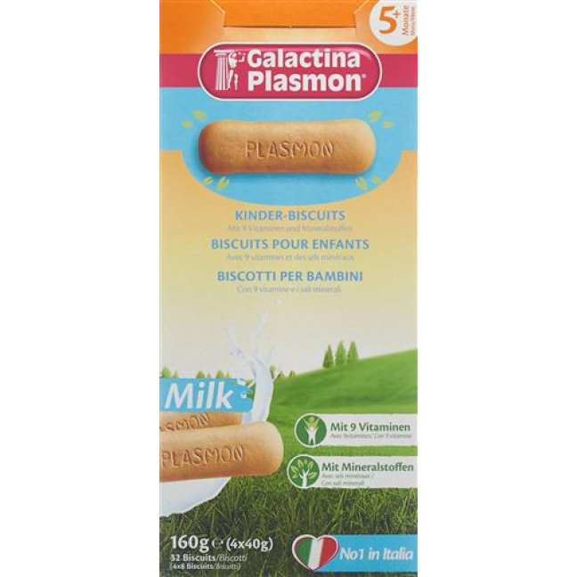 Galactina plasmon Milk Kids Biscuits 4 x 40 g