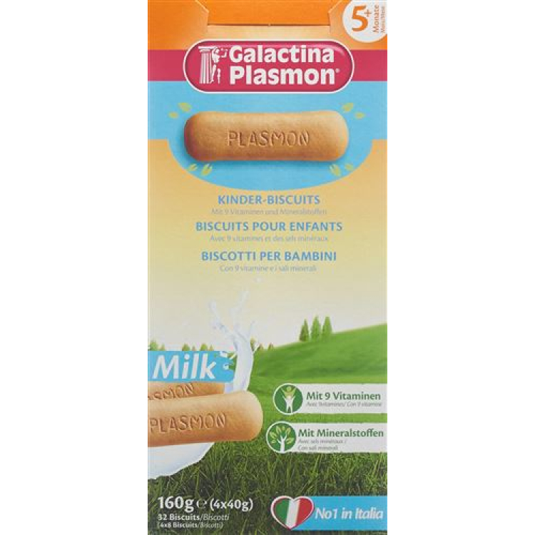 Galactina Plasmon Milk Kinder-Biscuits 4 x 40 g