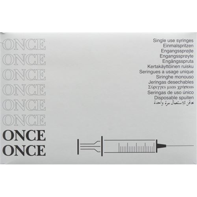 Once disposable syringe Luer 2ml centric 100 pcs