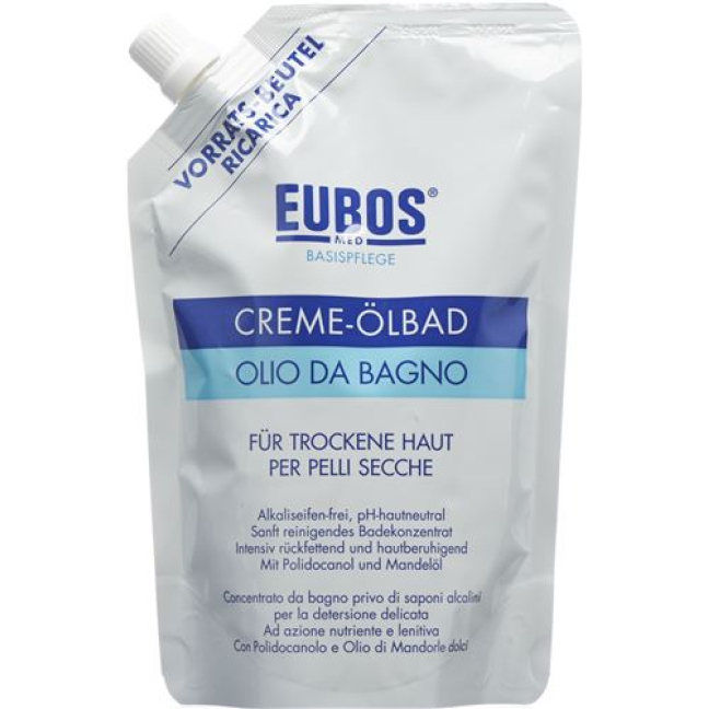 EUBOS oil bath cream refill bottle 400 ml