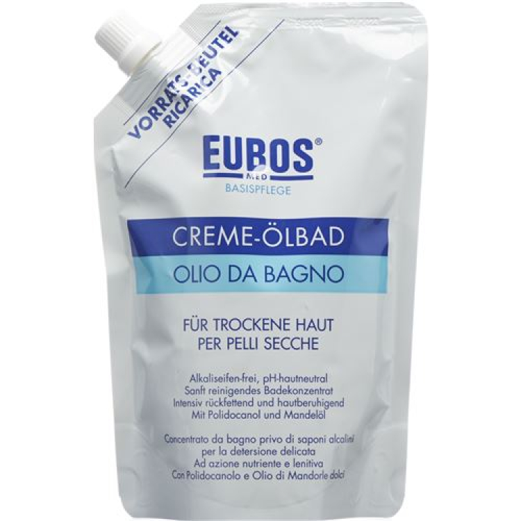 EUBOS oliebadecreme refill flaske 400 ml