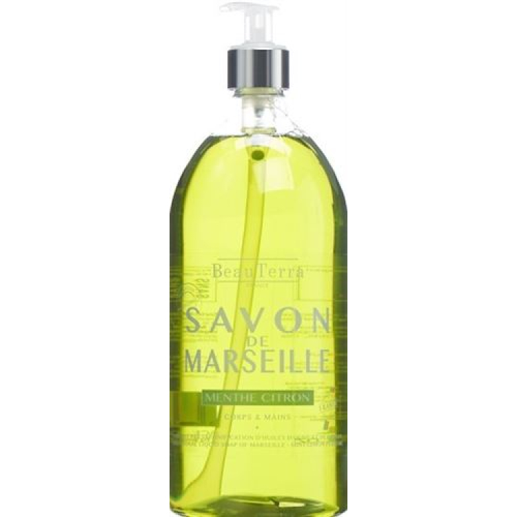 BeauTerra tvål Marseille mint-citron 1000 ml