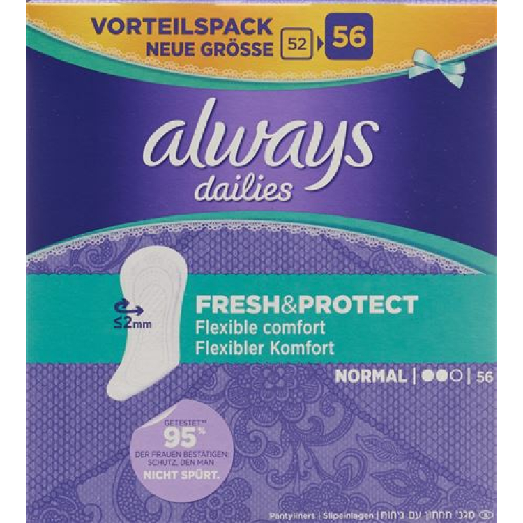 always panty liner Fresh & Protect Normal Value pack 56 pcs