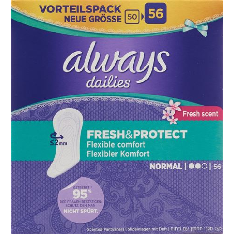 always panty liner Fresh & Protect Normal Fresh Value pack 56 pcs