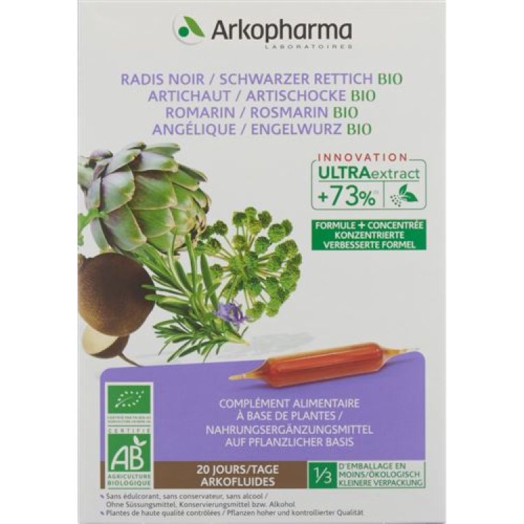 Arkofluide artichoke black radish rosemary angelica organic