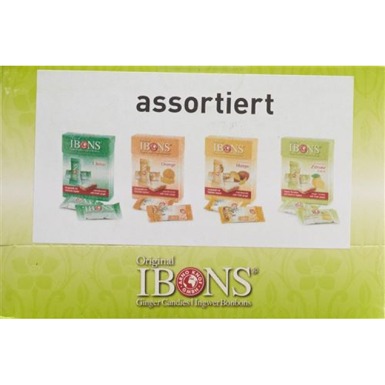 IBONS ingefær godteri-display blandet 12x60g