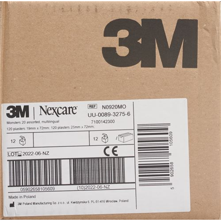 ការបង្ហាញ 3M Nexcare កុមារដែលក្រាលកៅស៊ូ Happy Kids Animals 12 ដុំ