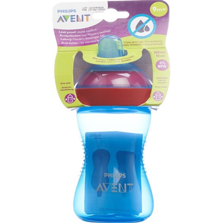 Avent Philips Schnabel beker zacht blauw/rood