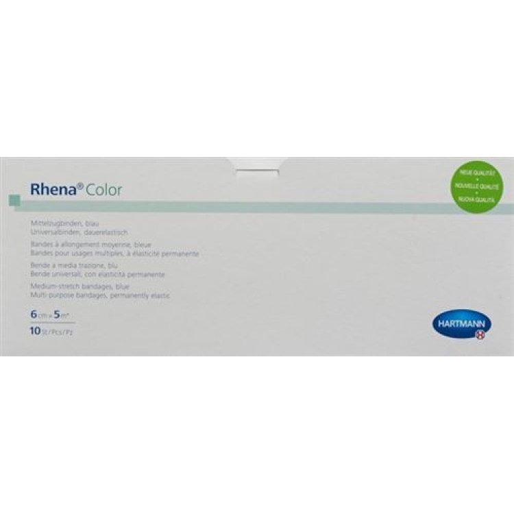 Rhena Color Elastic bandages 6cmx5m blue open 10 pcs